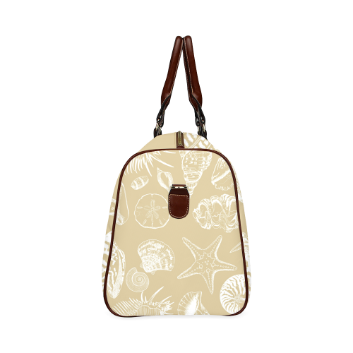 Shell Fabric Tan copy Waterproof Travel Bag/Large (Model 1639)