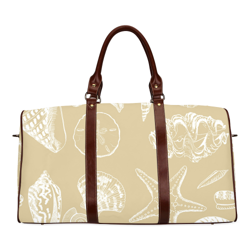 Shell Fabric Tan copy Waterproof Travel Bag/Large (Model 1639)