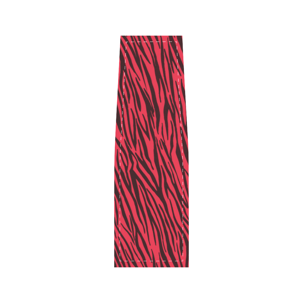 Red Zebra Stripes Animal Print Fur Saddle Bag/Small (Model 1649) Full Customization