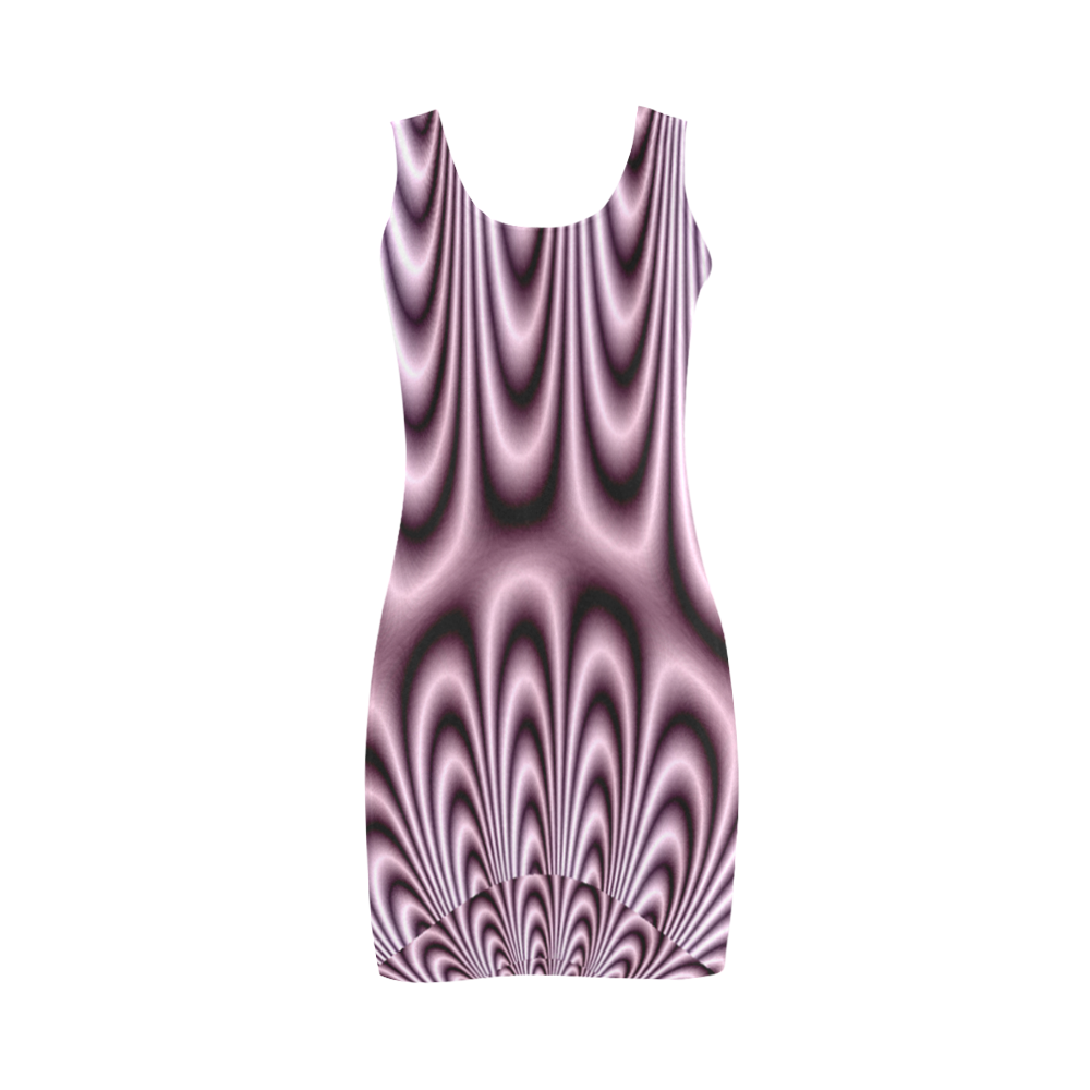 Soft Lilac Fractal Medea Vest Dress (Model D06)