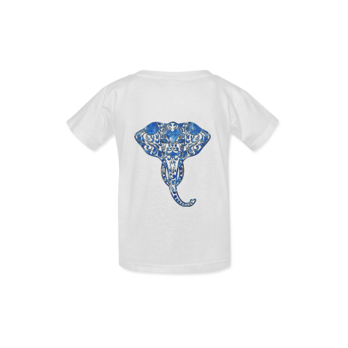Blue Denim Elephant Kid's  Classic T-shirt (Model T22)
