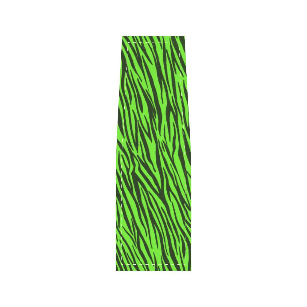 Green Zebra Stripes Animal Print Fur Saddle Bag/Small (Model 1649) Full Customization