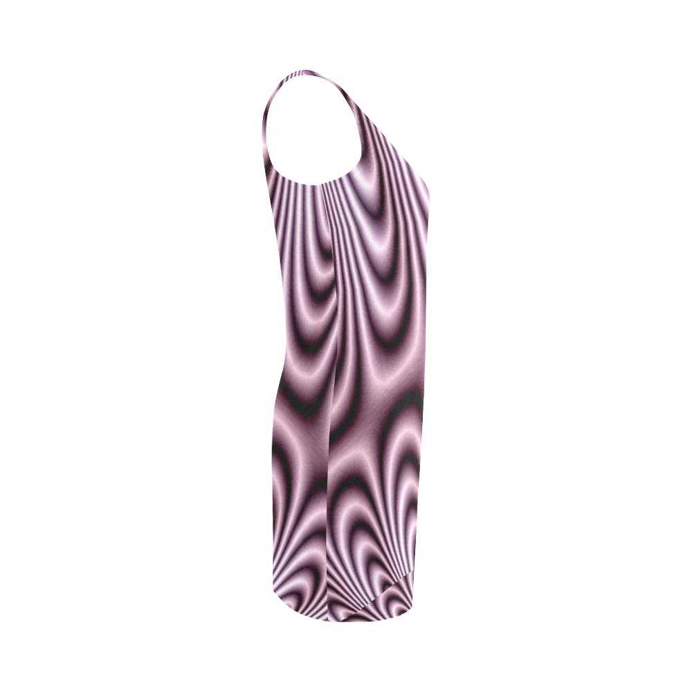 Soft Lilac Fractal Medea Vest Dress (Model D06)
