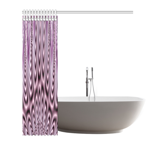 Soft Lilac Fractal Shower Curtain 72"x72"