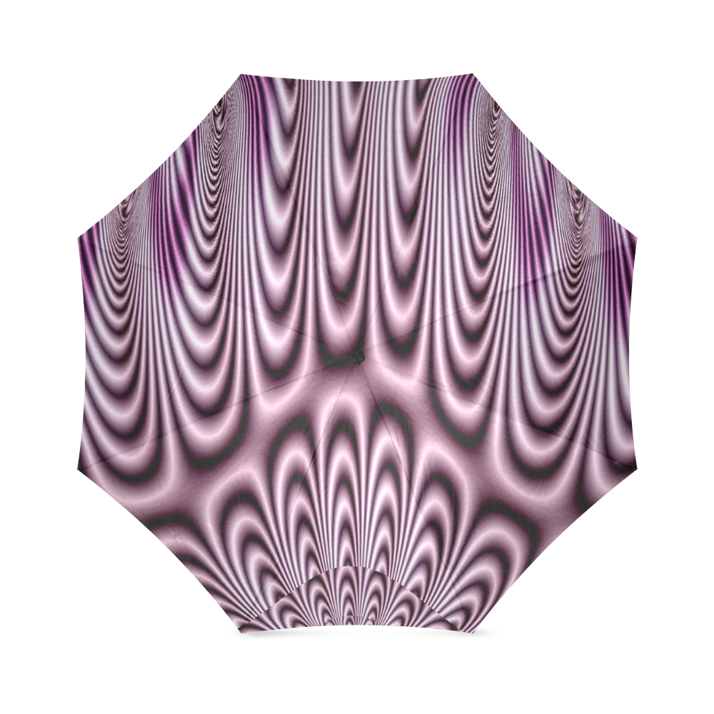 Soft Lilac Fractal Foldable Umbrella (Model U01)