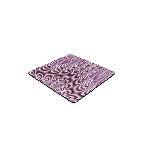 Soft Lilac Fractal Square Coaster