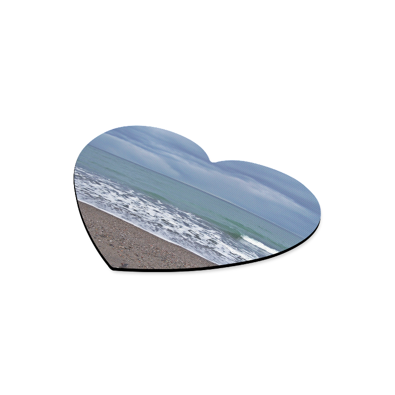 Foam on the Beach Heart-shaped Mousepad