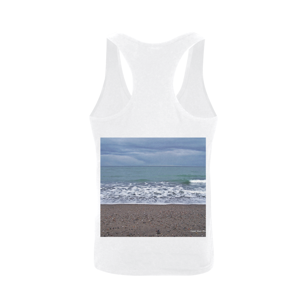 Foam on the Beach Plus-size Men's I-shaped Tank Top (Model T32)