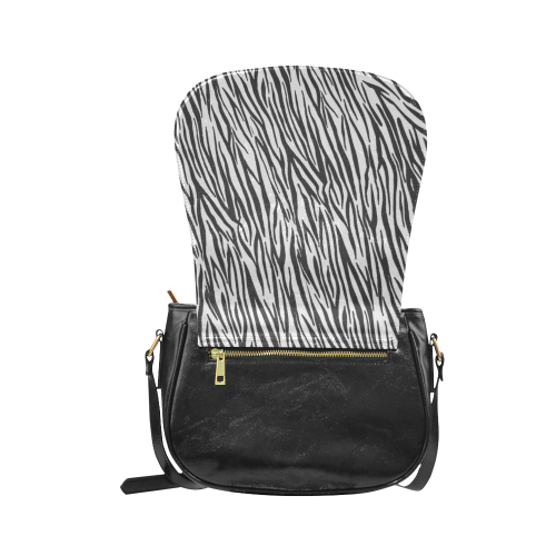 Zebra Stripes Animal Print Fur Classic Saddle Bag/Small (Model 1648)