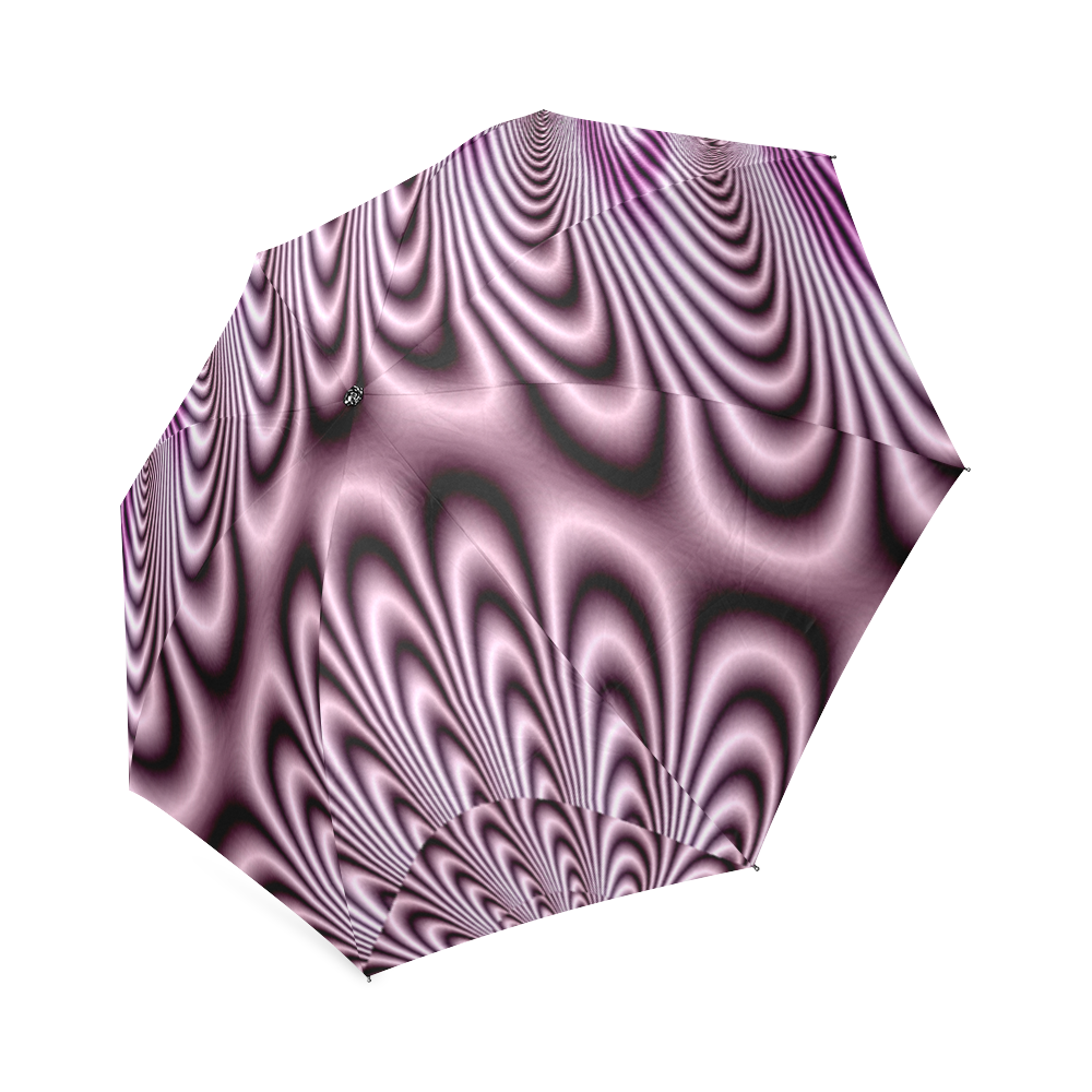 Soft Lilac Fractal Foldable Umbrella (Model U01)