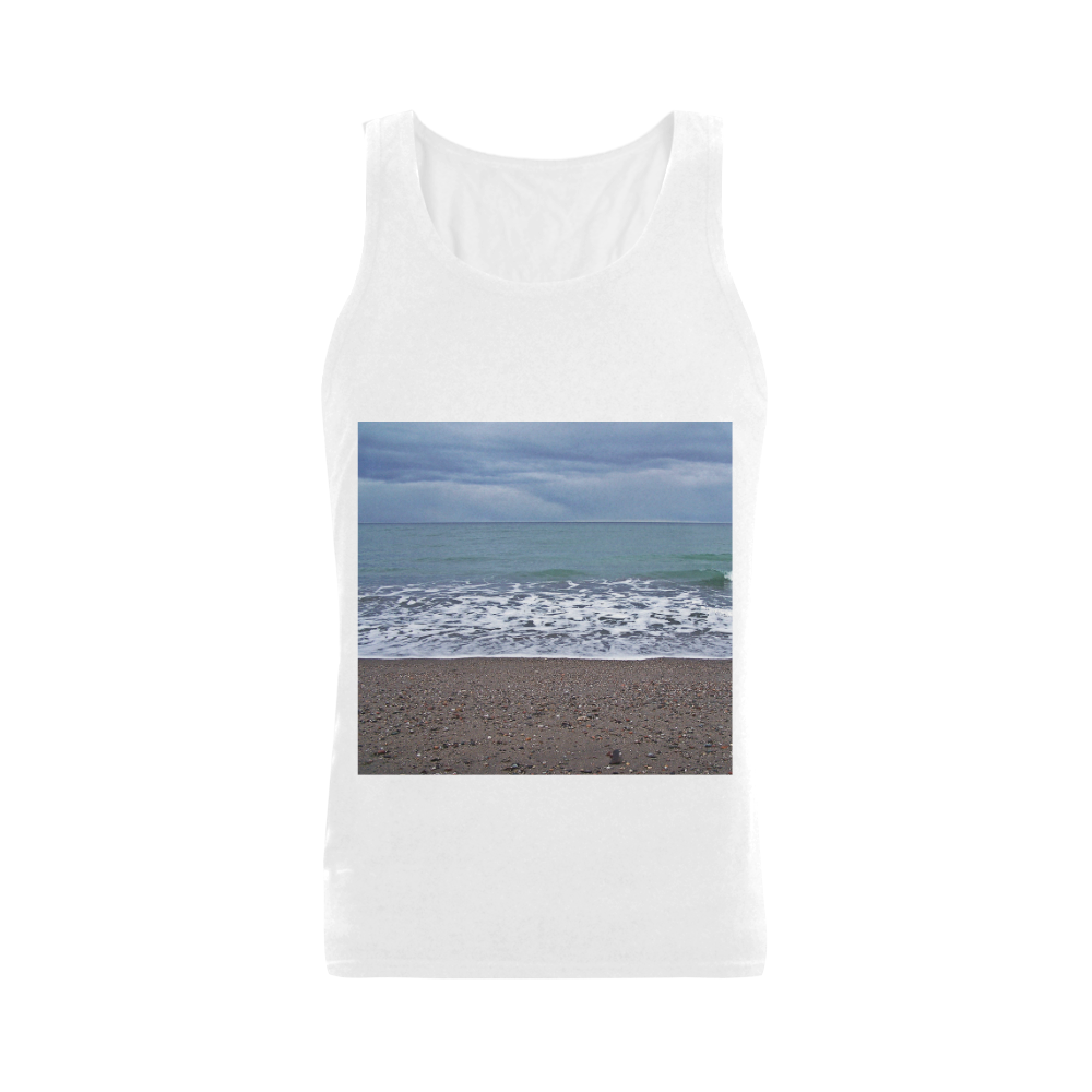 Foam on the Beach Men's Shoulder-Free Tank Top (Model T33)