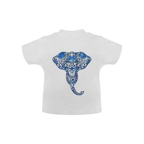 Blue Denim Elephant Baby Classic T-Shirt (Model T30)