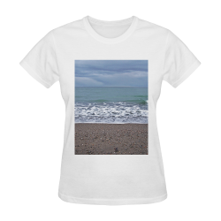 Foam on the Beach Sunny Women's T-shirt (Model T05)