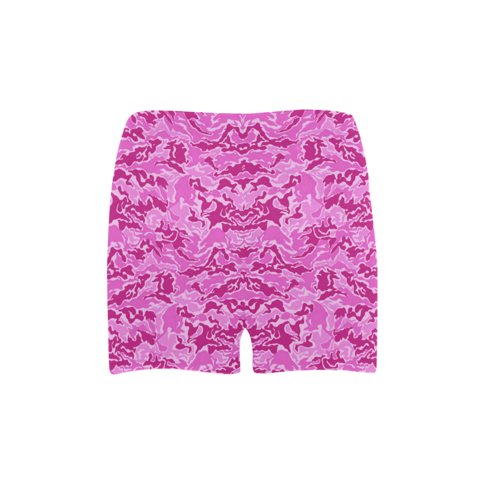 Camo Pink Camouflage Print Pattern Briseis Skinny Shorts (Model L04)