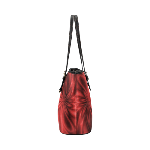 Red Shiny Swirl Leather Tote Bag/Large (Model 1651)