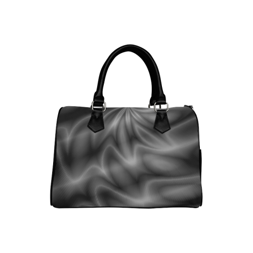 Grey Shiny Swirl Boston Handbag (Model 1621)