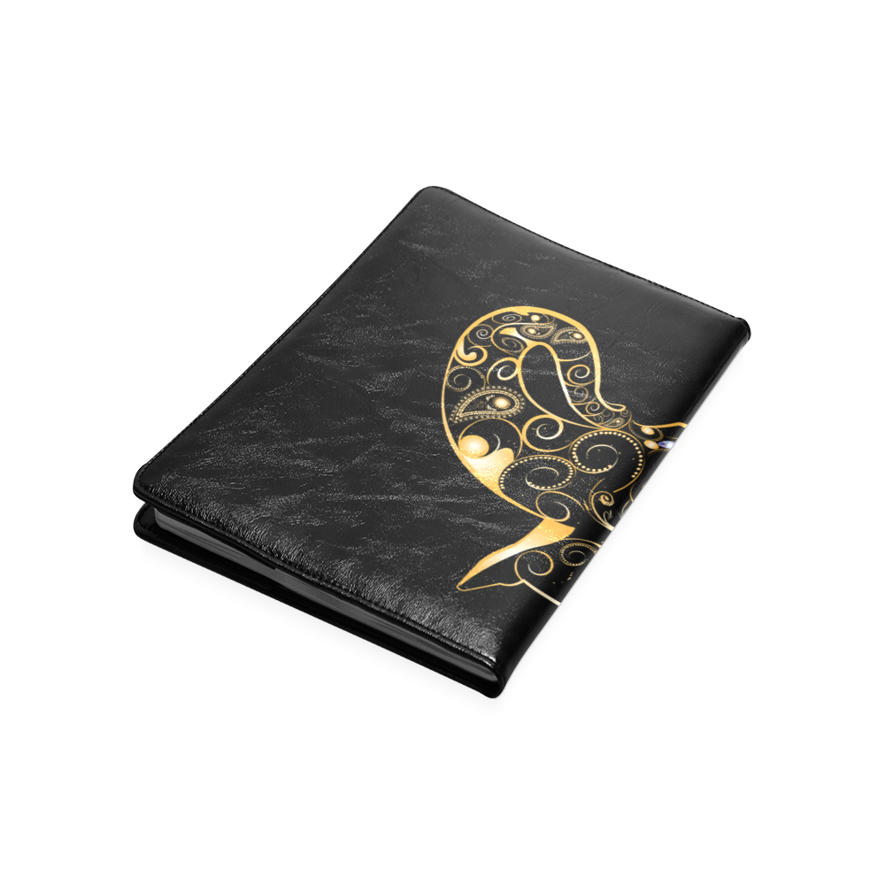 Wonderful gold, black elephant Custom NoteBook B5