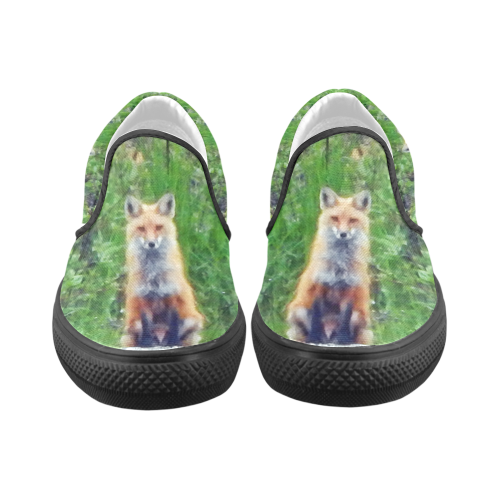 Red Fox Women's Unusual Slip-on Canvas Shoes (Model 019)
