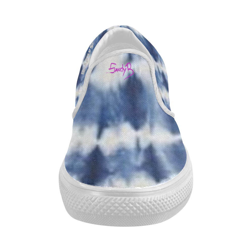 bluewhite Women's Slip-on Canvas Shoes (Model 019)