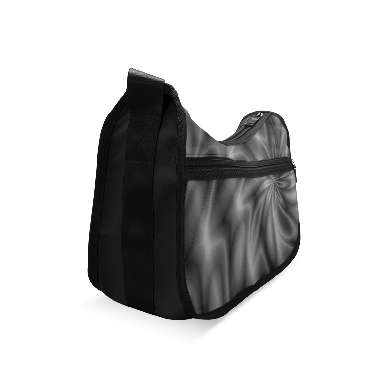 Grey Shiny Swirl Crossbody Bags (Model 1616)