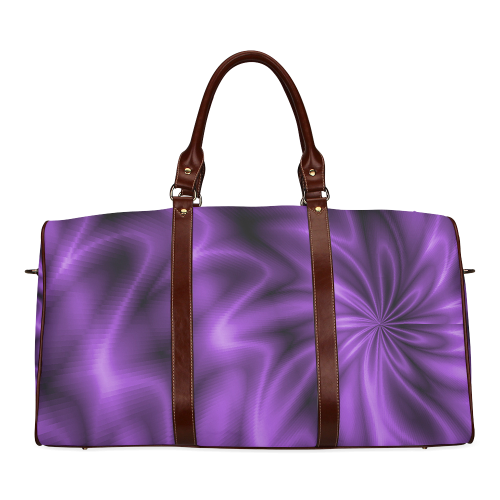 Lilac Shiny Swirl Waterproof Travel Bag/Large (Model 1639)
