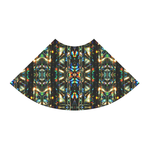 Glitzy Sparkly Mystic Festive Black Glitter Ornament Pattern Atalanta Sundress (Model D04)