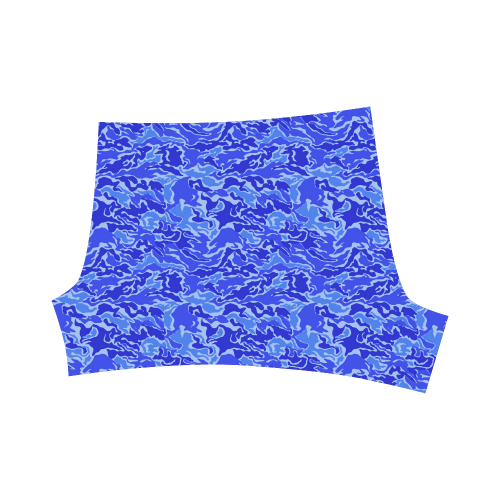Camo Blue Camouflage Print Pattern Briseis Skinny Shorts (Model L04)