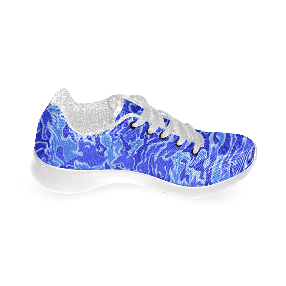 Camo Blue Camouflage Pattern Print Men’s Running Shoes (Model 020)
