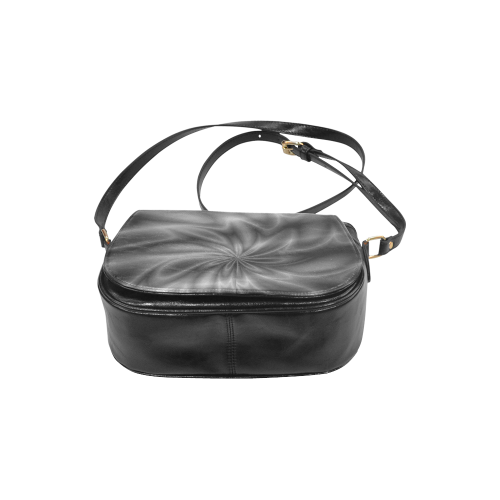Grey Shiny Swirl Classic Saddle Bag/Large (Model 1648)