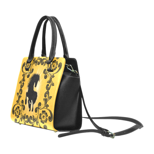 Black horse silhouette Classic Shoulder Handbag (Model 1653)