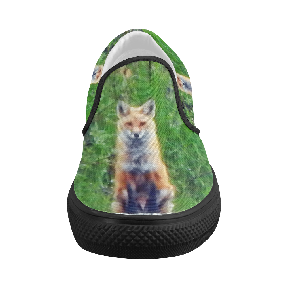 Red Fox Women's Slip-on Canvas Shoes (Model 019)