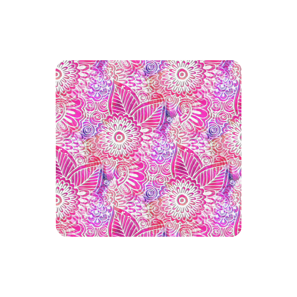 Pink Boho Flowers Women's Clutch Wallet (Model 1637)
