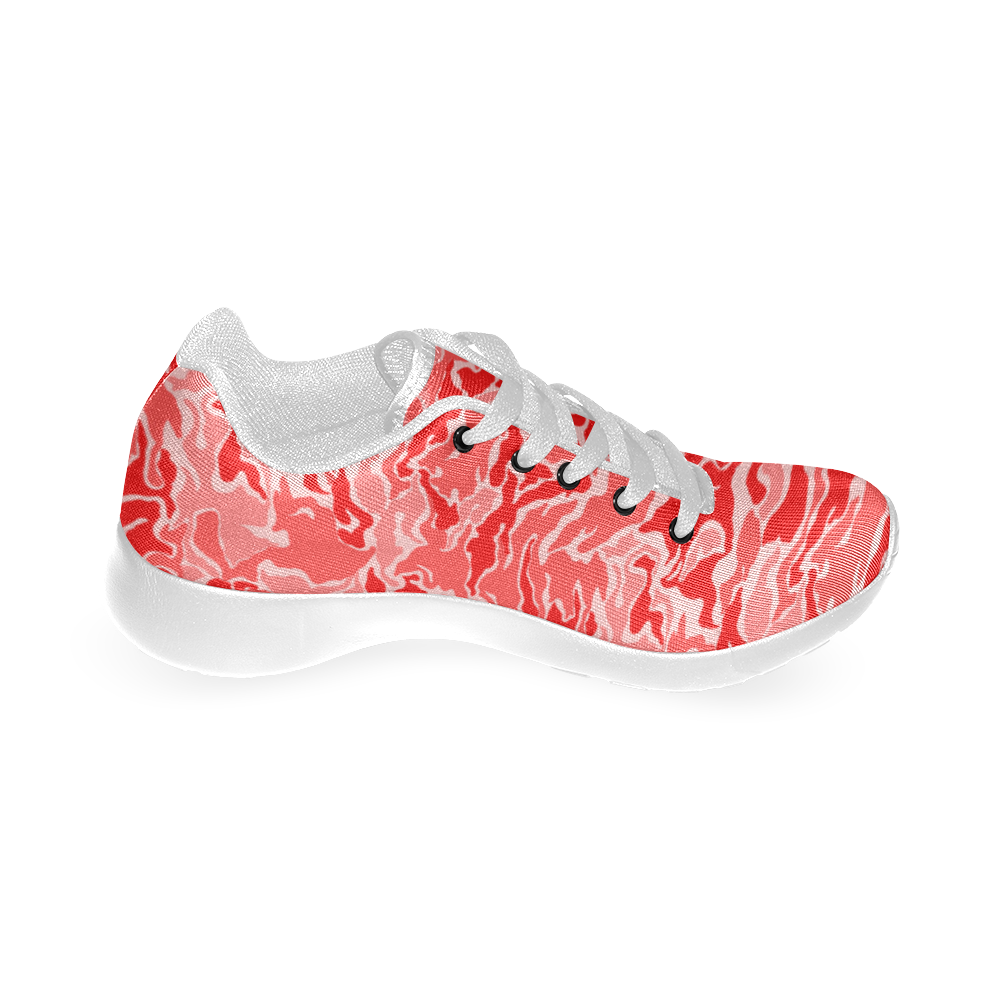 Camo Red Camouflage Pattern Print Men’s Running Shoes (Model 020)