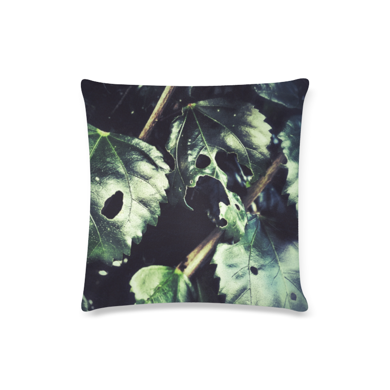 Leaves Custom Zippered Pillow Case 16"x16"(Twin Sides)