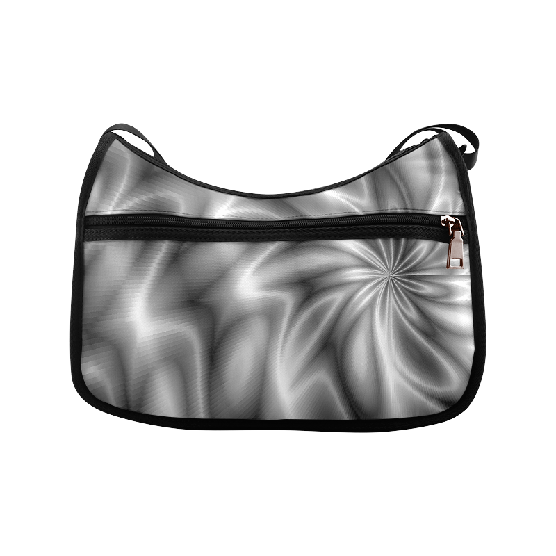Silver Shiny Swirl Crossbody Bags (Model 1616)