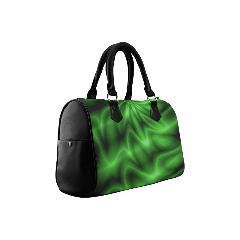 Green Shiny Swirl Boston Handbag (Model 1621)