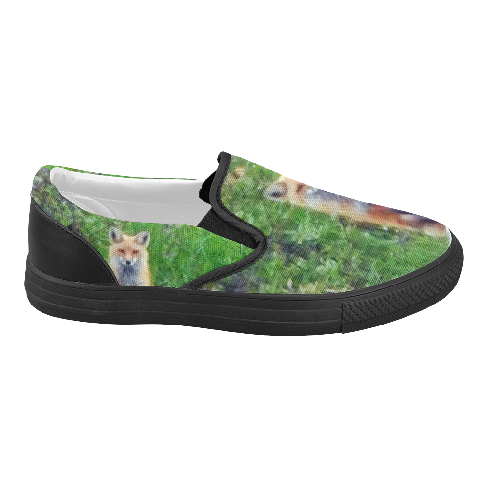 Red Fox Women's Slip-on Canvas Shoes (Model 019)