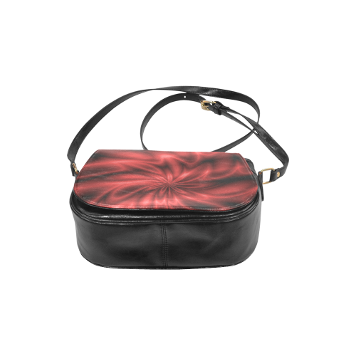 Red Shiny Swirl Classic Saddle Bag/Large (Model 1648)