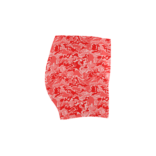 Camo Red Camouflage Print Pattern Briseis Skinny Shorts (Model L04)