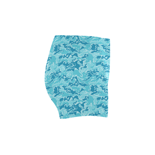 Camo Blue Camouflage Print Pattern Briseis Skinny Shorts (Model L04)