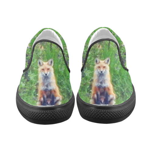 Red Fox Men's Unusual Slip-on Canvas Shoes (Model 019)