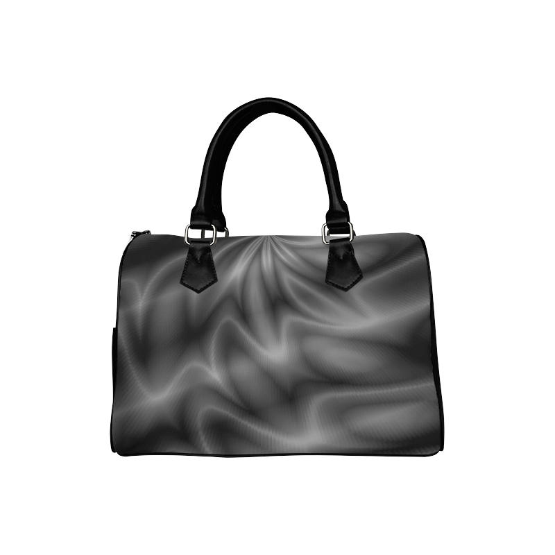 Grey Shiny Swirl Boston Handbag (Model 1621)