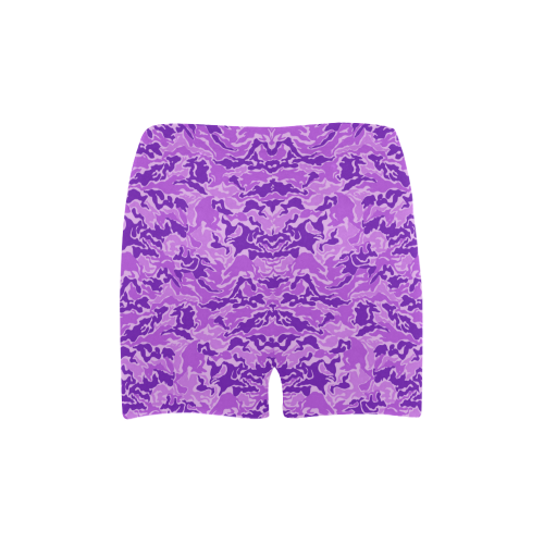 Camo Purple Camouflage Print Pattern Briseis Skinny Shorts (Model L04)