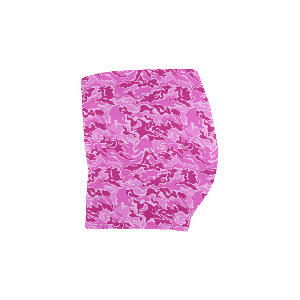 Camo Pink Camouflage Print Pattern Briseis Skinny Shorts (Model L04)