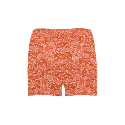 Camo Orange Camouflage Print Pattern Briseis Skinny Shorts (Model L04)