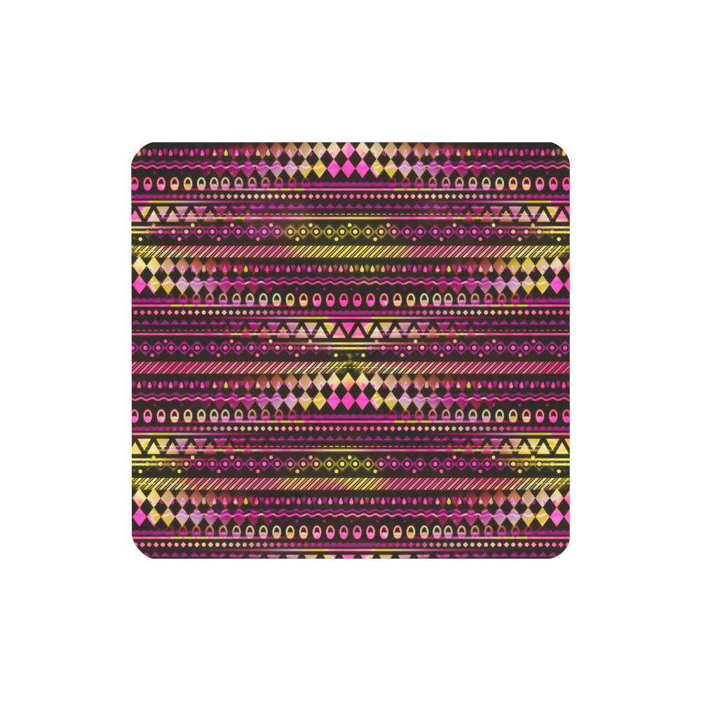 Pink N Yellow Tribal Pattern Women's Clutch Wallet (Model 1637)