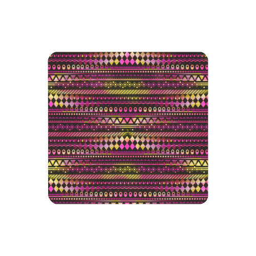 Pink N Yellow Tribal Pattern Women's Clutch Wallet (Model 1637)