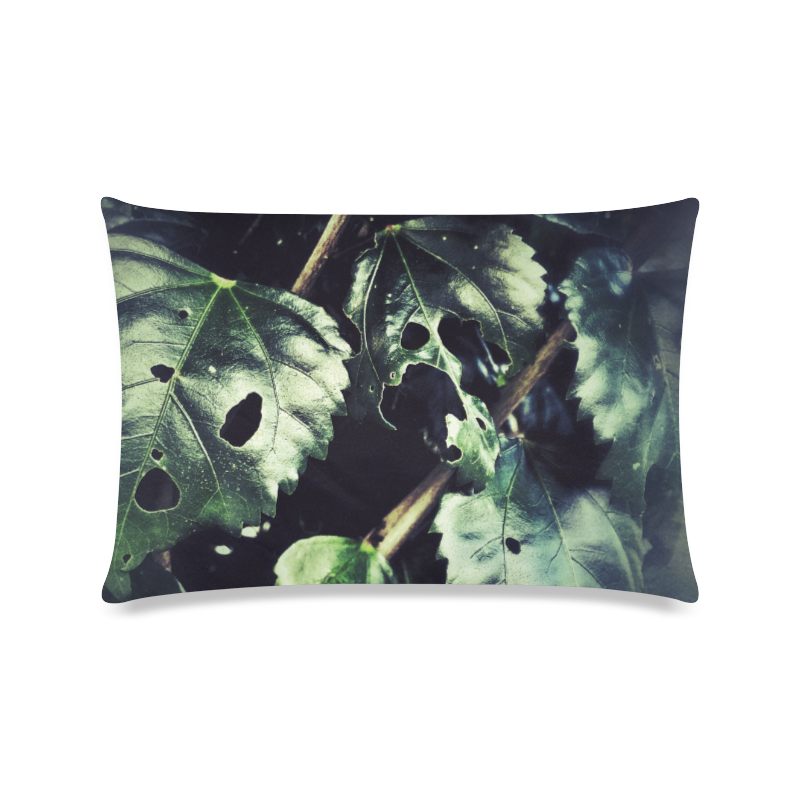 Leaves Custom Zippered Pillow Case 16"x24"(Twin Sides)