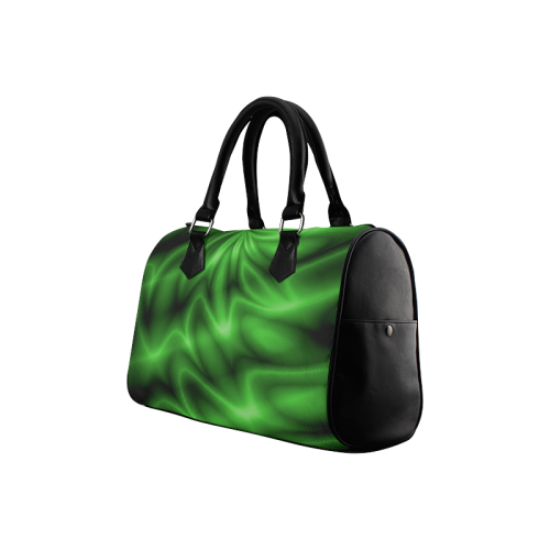 Green Shiny Swirl Boston Handbag (Model 1621)