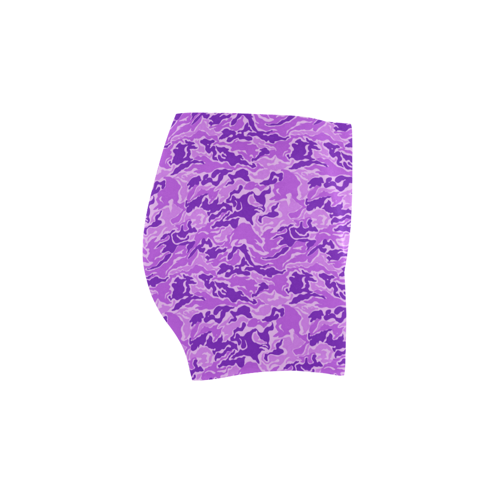 Camo Purple Camouflage Print Pattern Briseis Skinny Shorts (Model L04)